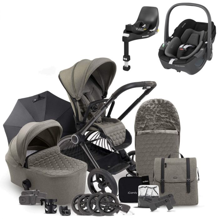 iCandy Core Travel System Bundle with Maxi-Cosi Pebble 360 & Base - Light Moss product image