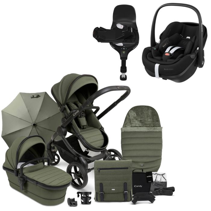 iCandy Peach 7 Travel System Bundle with Maxi-Cosi Pebble 360 PRO & Base - Ivy product image