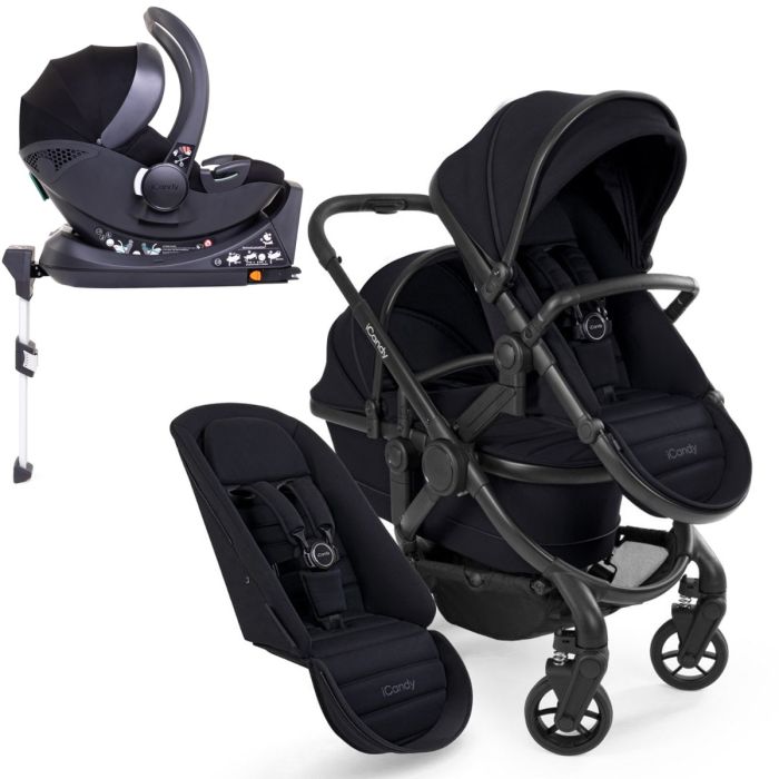 iCandy Peach 7 Double Cocoon Travel System Bundle - Black Edition product image