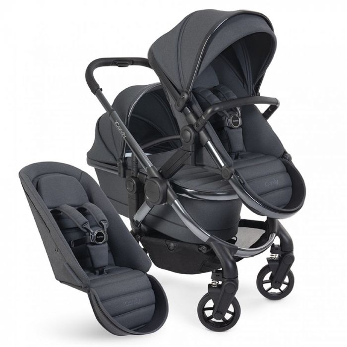 iCandy Peach 7 Double Pushchair - Dark Grey product image