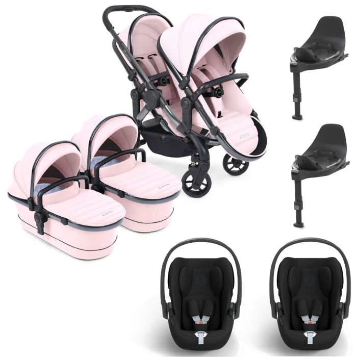 iCandy Peach 7 Twin Cybex Cloud T Travel System Bundle - Blush product image