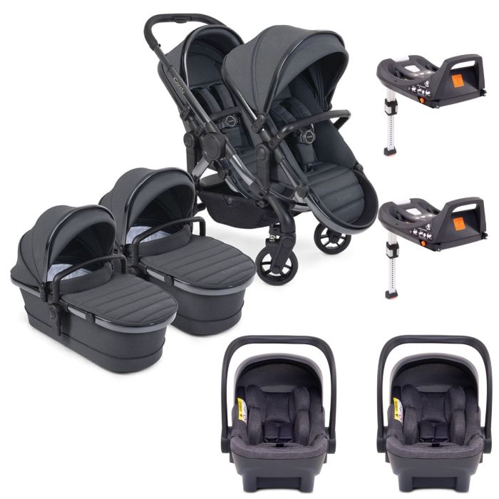 iCandy Peach 7 Twin Cocoon Travel System Bundle - Dark Grey product image