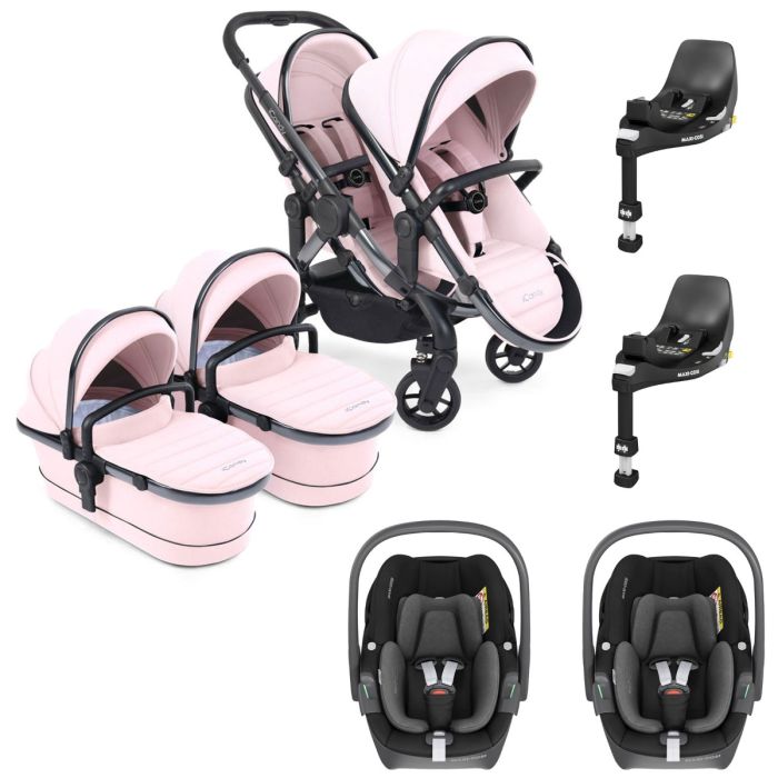 iCandy Peach 7 Twin Maxi-Cosi Pebble 360 Travel System Bundle - Blush product image