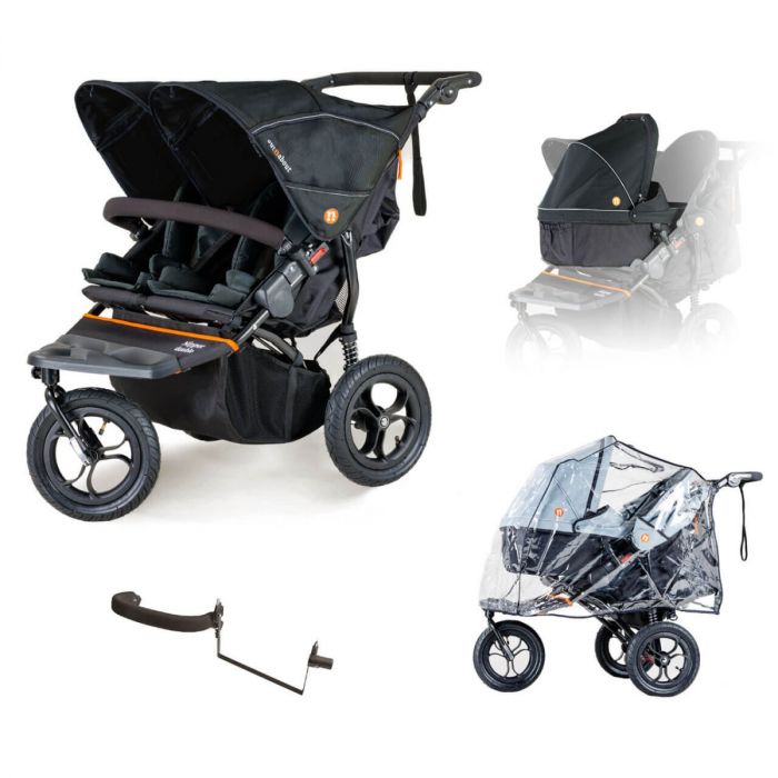 Out n About Nipper V5 Double Newborn and Toddler Starter Bundle - Forest Black product image