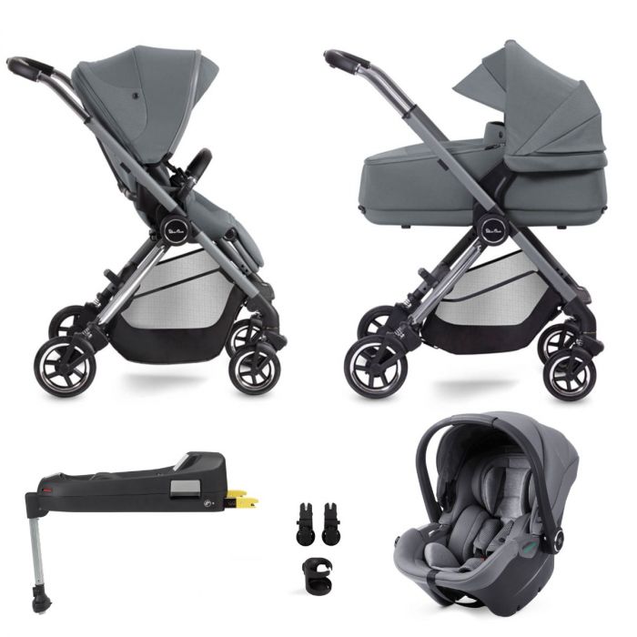 Silver Cross Dune + Compact Folding Carrycot + Travel Pack - Glacier product image