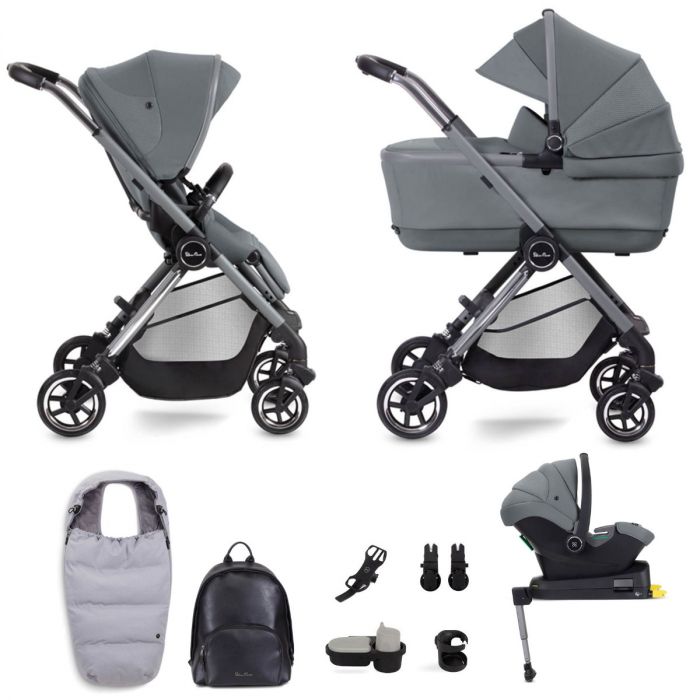 Silver Cross Dune + First Bed Folding Carrycot + Ultimate Pack - Glacier product image