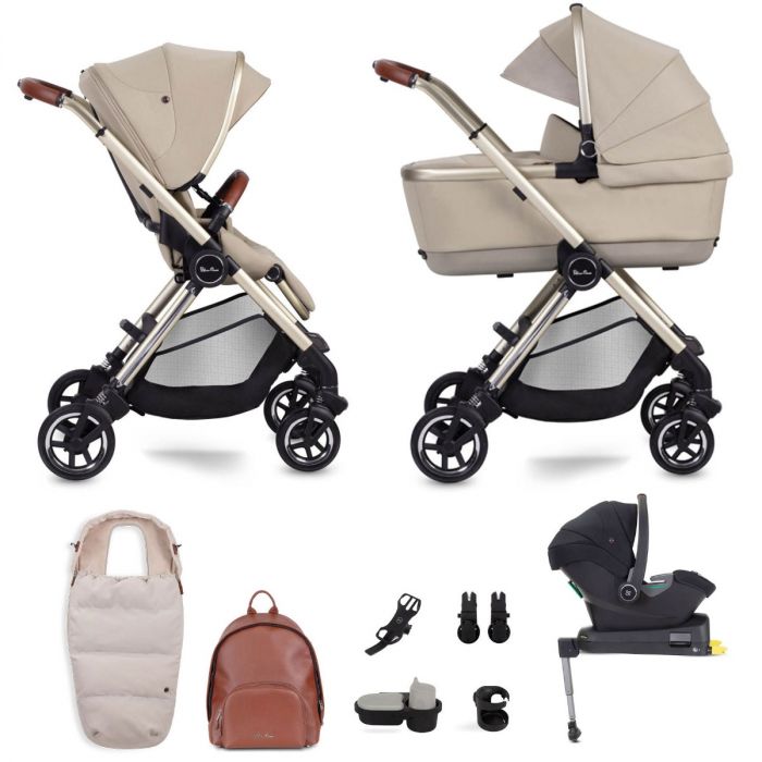 Silver Cross Dune + First Bed Folding Carrycot + Ultimate Pack - Stone product image