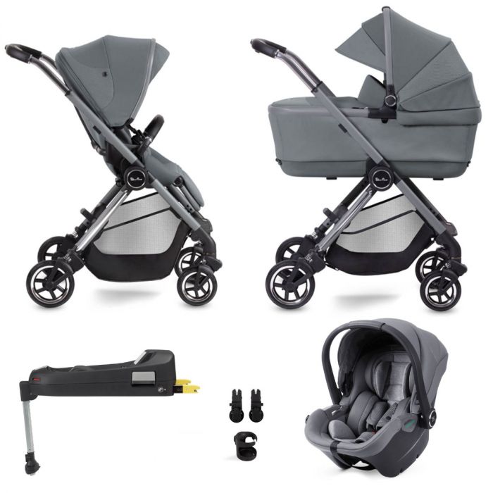Silver Cross Dune + First Bed Folding Carrycot + Travel Pack - Glacier product image
