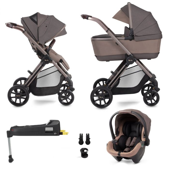 Silver Cross Reef + First Bed Folding Carrycot + Travel Pack - Earth product image