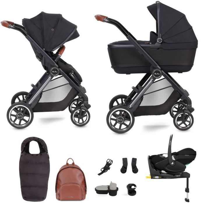 Silver Cross Reef + Maxi-Cosi Pebble 360 Pro i-Size Ultimate First Bed Folding Carrycot Bundle - Orbit product image