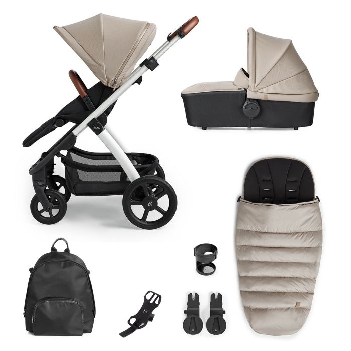 Silver Cross Tide 3-in-1 Pram with Accessory Pack - Stone product image