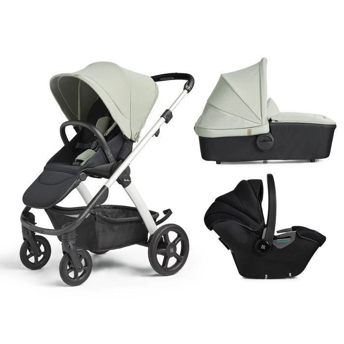 Silver Cross Tide 3-in-1 Pram + Dream i-Size Car Seat - Sage/Silver product image