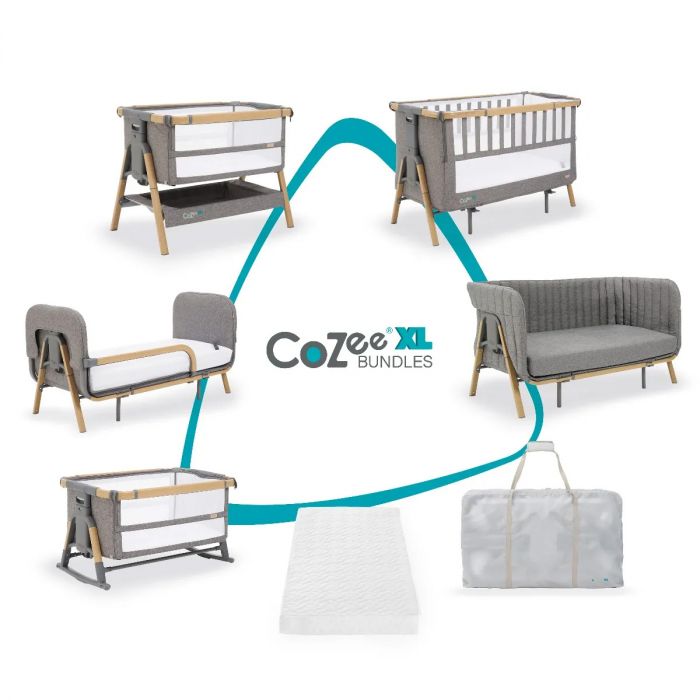 Tutti Bambini CoZee XL Complete Birth to 4+ Years Package - Oak/Charcoal product image