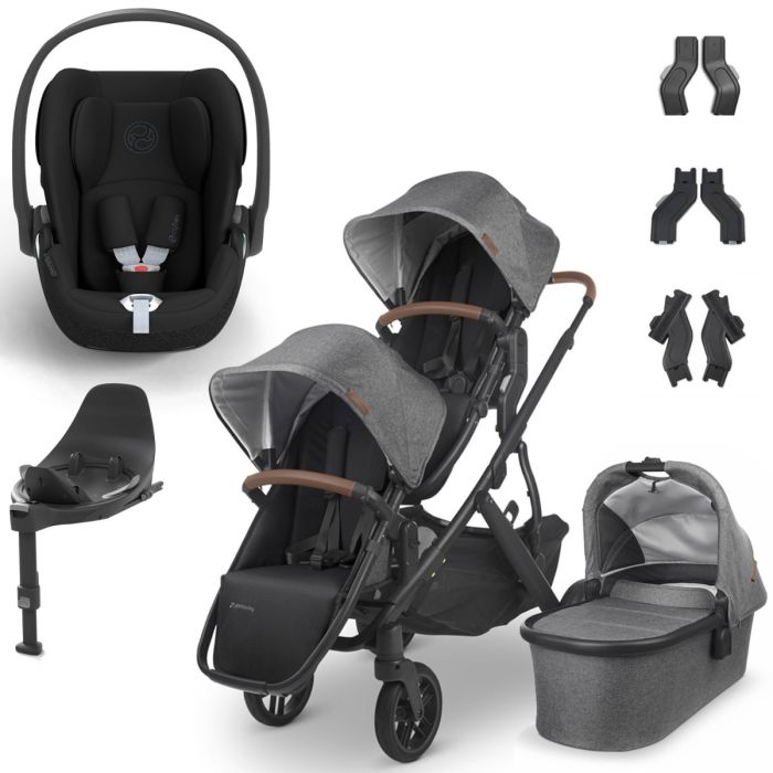 UPPAbaby VISTA V2 Double Cybex Cloud T Travel System - Greyson product image