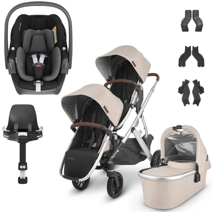 UPPAbaby VISTA V2 Double Maxi-Cosi Pebble 360 Travel System - Declan product image