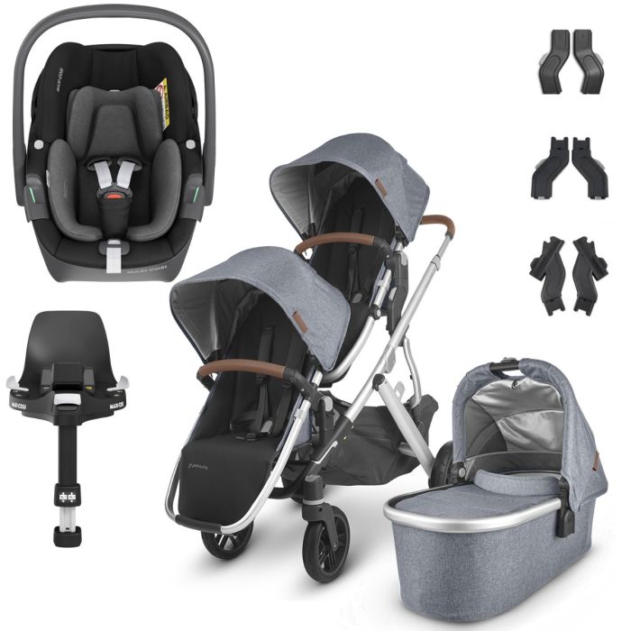 UPPAbaby VISTA V2 Double Maxi-Cosi Pebble 360 Travel System - Gregory product image