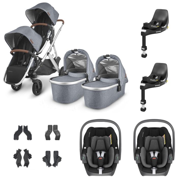 UPPAbaby VISTA V2 Twin Maxi-Cosi Pebble 360 Travel System - Gregory product image