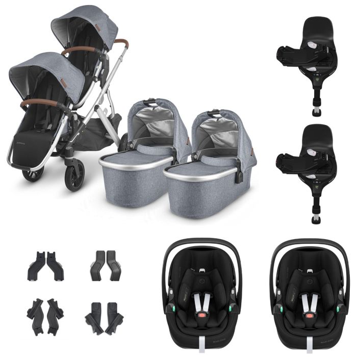 UPPAbaby VISTA V2 Twin Maxi-Cosi Pebble 360 PRO Travel System - Gregory product image
