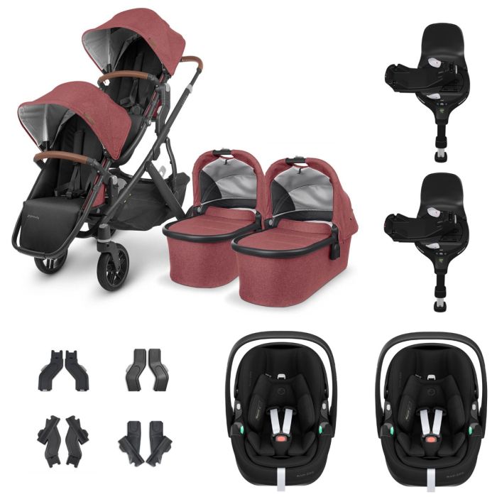 UPPAbaby VISTA V2 Twin Maxi-Cosi Pebble 360 PRO Travel System - Lucy product image