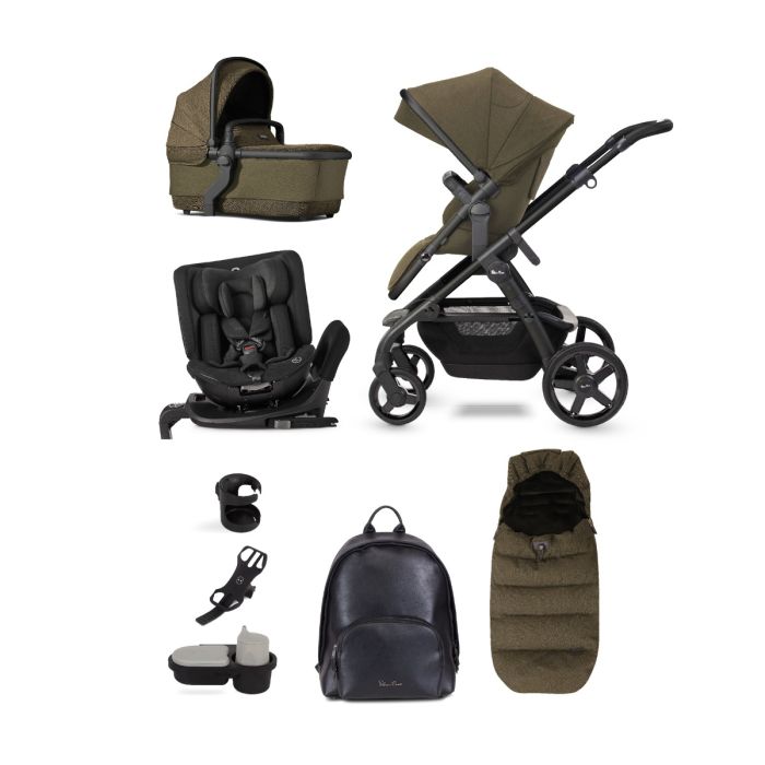 Silver Cross Wave Pram & Pushchair + Ultimate Pack + Motion All Size - Cedar  product image