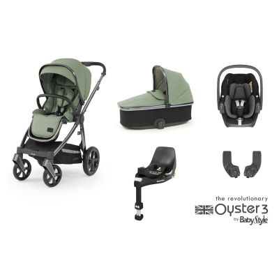 BabyStyle Oyster 3 Essential 5 Piece Maxi-Cosi Pebble 360 Bundle - Spearmint