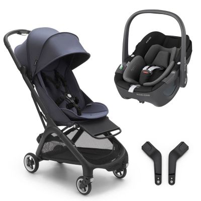 Bugaboo Butterfly Pushchair + Maxi-Cosi Pebble 360 - Black/Stormy Blue