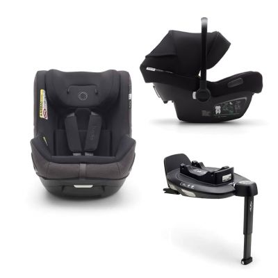Bugaboo Owl by Nuna + Turtle Air + 360 Rotating Base - Mineral Washed Black