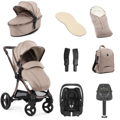Egg 3 Luxury Maxi-Cosi Cabriofix i-Size Special Edition Travel System Bundle - Houndstooth Almond