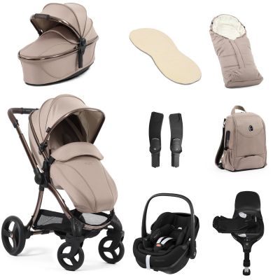 Egg 3 Luxury Maxi-Cosi Pebble 360 PRO i-Size Special Edition Travel System Bundle - Houndstooth Almond