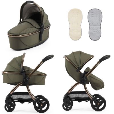 Egg 3 Stroller and Carrycot - Hunter Green