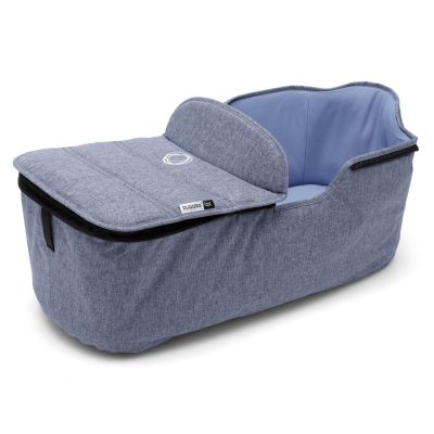 Brand New Bugaboo Fox Carrycot Fabric with Apron & Mattress Cover - Blue Melange