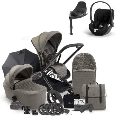 iCandy Core Travel System Bundle with Cybex Cloud T & Base - Light Moss
