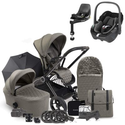 iCandy Core Travel System Bundle with Maxi-Cosi Pebble 360 & Base - Light Moss