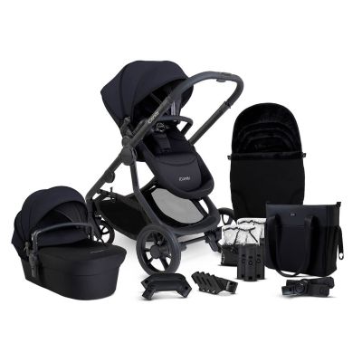 iCandy Orange 4 Pushchair with Complete Accessory Bundle - Black Edition
