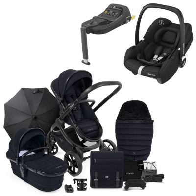 iCandy Peach 7 Travel System Bundle with Maxi-Cosi CabrioFix iSize & Base - Black Edition