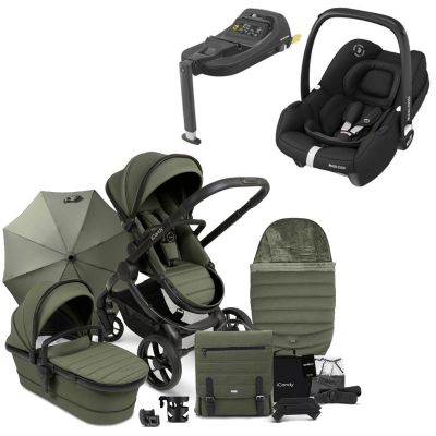 iCandy Peach 7 Pushchair Travel System Bundle with Maxi-Cosi CabrioFix iSize Car Seat & Base - Ivy