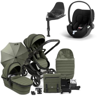iCandy Peach 7 Pushchair Travel System Bundle with Cybex Cloud T iSize Car Seat & Base - Ivy