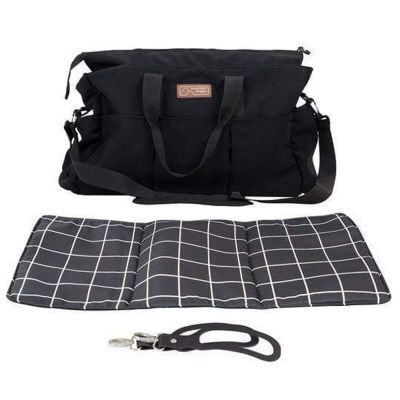 Mountain Buggy Double Satchel Changing Bag - Black/Grid