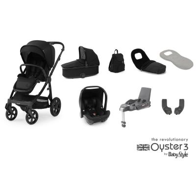 BabyStyle Oyster 3 Special Edition Luxury Travel System Bundle - Onyx