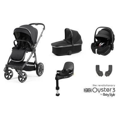 BabyStyle Oyster 3 Essential 5 Piece Maxi-Cosi Pebble 360 PRO Bundle - Carbonite