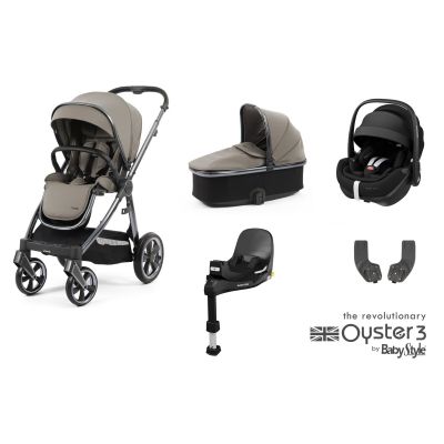 BabyStyle Oyster 3 Essential 5 Piece Maxi-Cosi Pebble 360 PRO Bundle - Stone