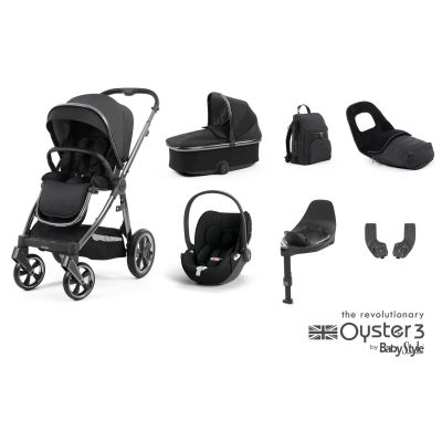 BabyStyle Oyster 3 Luxury 7 Piece Cybex Cloud T Bundle - Carbonite