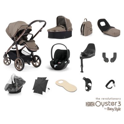 BabyStyle Oyster 3 Ultimate 12 Piece Cybex Cloud T Bundle - Mink