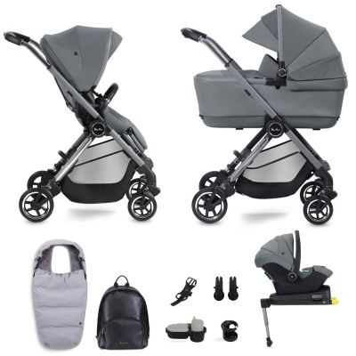 Silver Cross Dune + First Bed Folding Carrycot + Ultimate Pack - Glacier