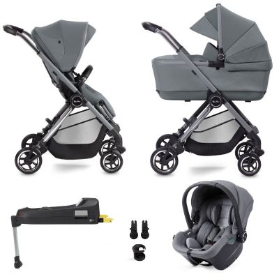 Silver Cross Dune + First Bed Folding Carrycot + Travel Pack - Glacier