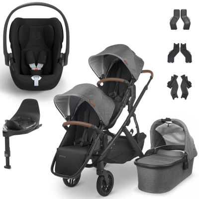 UPPAbaby VISTA V2 Double Cybex Cloud T Travel System - Greyson