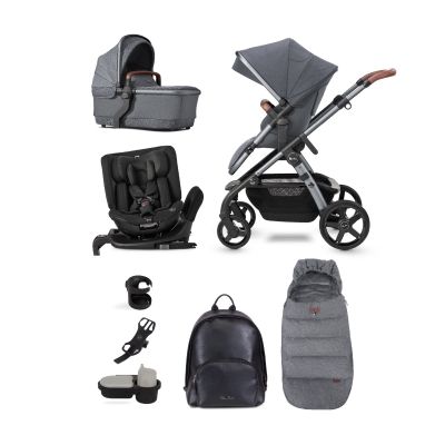 Silver Cross Wave Pram & Pushchair + Ultimate Pack + Motion All Size - Lunar