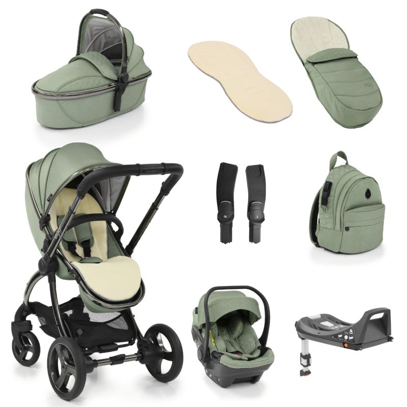 Egg 2 Luxury Travel System with Shell Car Seat Bundle - Seagrass